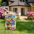 Welcome Spring Pansy Floral Garden Flag, 12 x 18 Inch Double Sided Small Decor for Outdoor Summer Holiday