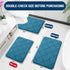 OLANLY Memory Foam Bath Mat 30x20, Ultra Soft Absorbent Bathroom Rug, Machine Washable Peacock Blue