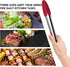 Hotec Premium Stainless Steel Locking Kitchen Tongs with Silicone Tips, Set of 3 - 7", 9", and 12"