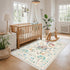 4x6ft, nesrt Dragon Area Rugs for Living Room Beige Animal Print Kids Bedroom Washable Rugs Non Slip, Botanical Forest