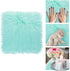 WLLHYF 10 Inches Mini Square Faux Fur Rug Small Fluffy Area Rug Cushion for Living Room Sofa Bedroom Floor Soft Square