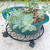 lucpur 3 Pack 12 Inch 3 Pack Metal Plant Stand with Wheels Plant Caddy Heavy Duty Wrought Iron Rolling Plant Stand