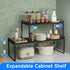 Countertop 1 Pack Expandable Cabinet Shelf Organizers, Kitchen Small Stand Rack Organization for Cupborad Pantry
