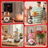 Otoolling Countertop 15 Set Holiday Interchangeable Paper Towel Holder Vintage Gnome Metal Stand Towels Paper Holder