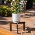2 Pack 5-15 Inch HPC DECOR Wood Plant Stand-Mid Century Modern Planter Stands-Wooden Flower Pot Stands Riser,Low Short