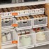 Sliding Cabinet Basket Organizer, Heavy Duty Carbon Steel Self Adhesive Slide Out Pantry Storage Basket