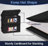 SLEEPING LAMB Stackable Hat Organizer, 2 PCS Hat Storage Boxes for Closet, Holds 30 Caps with Cardboard, Black