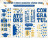 Whaline 193Pcs Graduation Window Sticker Clings Removable Grad Window Decorations Cap Diploma Window Decals Grad Congratulations Party Decor Supplies for School Home Office, 8 Sheets, Gold Blue by Whaline