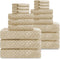Smuge 18-Piece Bath Towel Set, Include 6 Bath Towel Sheets, 6 Hand