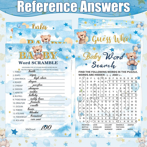 476 6 Sets 50 Mommy's 50 2 50 Sherr Pcs Bear Baby Shower Games Activities Cards Pacifier Hunt Game Pacifiers How Big is