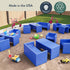 3-in-1 1-Pack, Children's Factory Cube Chair for Kids, Flexible Seating Classroom Furniture, Blue