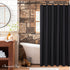 Biscaynebay Fabric Narrow Shower Stall Curtain Liners - 40" x 72", Black Water Resistant Bathroom Curtains