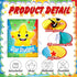 2 Pieces Star Student Chair Cover for Kids, Colorful Seat Cover for Classroom, Office, Home Party, 18.9 x 15.75 Inches