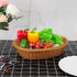 EUSOAR Wicker Basket, 12.2"x 7.9"x 2.8", 3pcs Tabletop Food Serving Baskets for Restaurant Bakery Family
