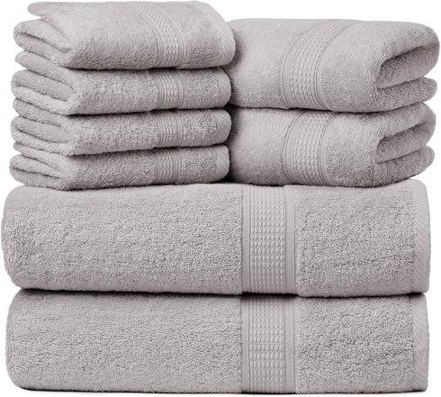 Ariv Towels Pack of 8, Premium Cotton Towel Set (2 Bath Towels