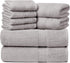 Ariv Towels Pack of 8, Premium Cotton Towel Set (2 Bath Towels