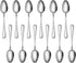 New Star Foodservice Serving Spoon - Steel Bead Pattern, 7.8-Inch, Set of 12