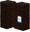 Avalon Towels Cotton Washcloths 24-Pack 12 x 12 Inch Brown Super Soft