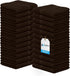 Avalon Towels Cotton Washcloths 24-Pack 12 x 12 Inch Brown Super Soft