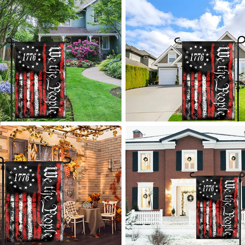 We The People 1776 Flag Double Sided 12x18in Betsy Ross American Constitution Flags for Yard Lawn Home Decor