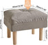 15.75" UHBD023G YMYNY Small Foot Stool Ottoman, Footrest with Sponge Soft Padded Seat, Cotton-Linen Blend Fabric