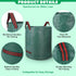 Yujelinn 72 32 & Gallon Reusable Yard Waste & Lawn and Leaf Bags with Handles - Tear Resistant Garden Trash Bags