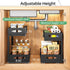 Under Sink Organizer, 2 Tier Pull Out Cabinet Baskets with Mesh Sliding Drawers, Slide Out Storage Shelf for Home &