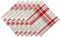 DII Orchard Plaid Collection 6 Piece Napkin Set, 20x20, Taupe/Red Linen Tabletop Essentials