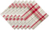 DII Orchard Plaid Collection 6 Piece Napkin Set, 20x20, Taupe/Red Linen Tabletop Essentials