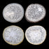 Natural Agate Coaster Set of 4, 3.5-4" Crystalline Geode Stone Coasters for Drinks, Coffee Table Decor, Agate Slices