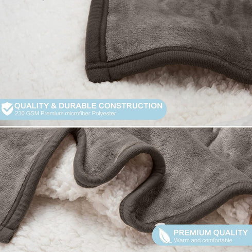 Cozy Sloth Wearable Hooded Blanket for Adults - Super Soft Warm Plush Flannel Fleece & Sherpa Hoodie Throw Cloak Wrap