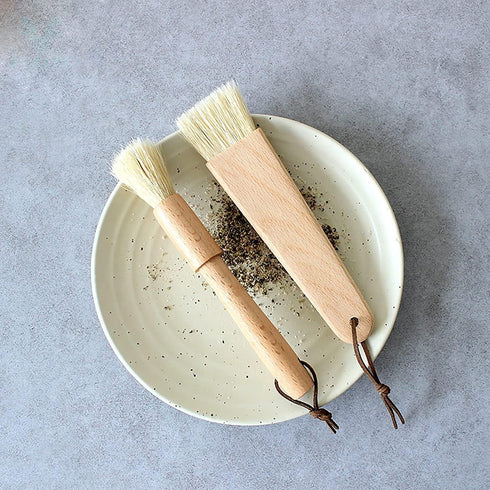 Angel s Peel Lounge Basting Brush-Pastry Brush, Oil Brush for Cooking, Wooden Handle Bbq Sauce/Grill/Butter/Food/Egg/Oil/Marinades Spread Brush/kitchen Brush for Cooking and Baking (2 Pcs)
