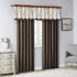 Madison Park Serene Embroidered Light Filtering Curtain Rod Pocket/Back Tab Single Panel Drape, 50x84, Spice