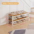 ZHUTIANXIA Closet Closet 2Tier Bamboo Shoe Rack Organizer for and Entryway-Space-Saving Narrow Shoe Stand-Versatile