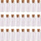 MaxMau 24PCS 10ml Glass Bottles Mini Vials with Cork Stoppers for DIY Decoration and Wedding Favors