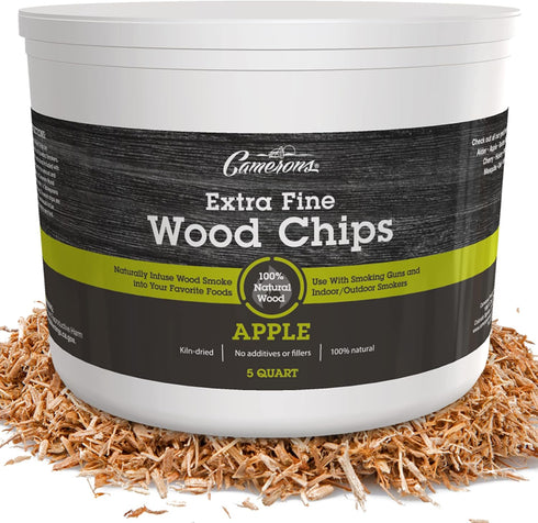 Camerons All Natural Extra Fine Apple BBQ Wood Chips for Smokers (5