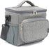 FlowFly Insulated Reusable Lunch Bag, Large Lunch Box for Women and Men, Grey