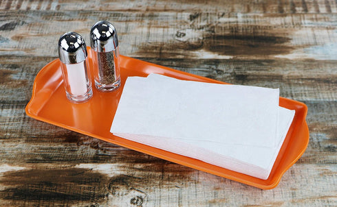 Calypso Basics Plastic Melamine Sandwich Tray, Tidbit, Orange