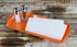 Calypso Basics Plastic Melamine Sandwich Tray, Tidbit, Orange