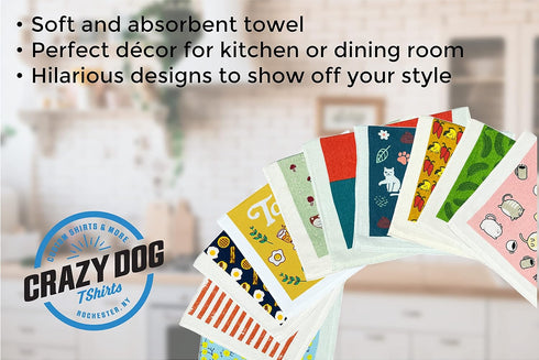 Crazy Dog T-Shirts Your Opinion was Not in The Recipe Funny Kitchen Cook Book Tea Towel
