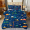 3 Pcs Twin Bedding Set for Boys, Kids Construction Truck Comforter Sets,