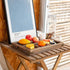 Set 7 Yangbaga Rustic Wooden Serving Trays with Handle - of Rectangular Platters for Entertaining, Breakfast, Coffee