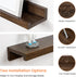 48 inch Set 2, RICHFOCUS Picture Ledge Shelf, Floating Shelves of Wood Wall Shelves with Lip, Wall Decor Storage