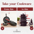 Cuisinel Pan Organizer - Heavy Duty 15" Silicone-Coated Non-Slip Skillet Rack for Kitchen Storage