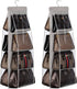 Lirex 2-Pack Handbag Hanging Purse Organizer, 8 Pocket Storage Hanger for Closet, Foldable, Grey