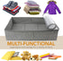LotFancy Foldable Under Bed Storage Bags - Closet Organizers with Clear Window, 24” x 16” x 6", Gray, Pack of 2