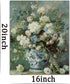 Still Life Flower Wall Art, Vintage Floral Oil Painting Print, Farmhouse Floral Pictures, 16x20in No Frame