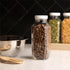 16oz Pack 4 kitchentoolz Square Glass Milk Bottles with Airtight Plastic Lids of | Reusable Milk Containers for Fridge