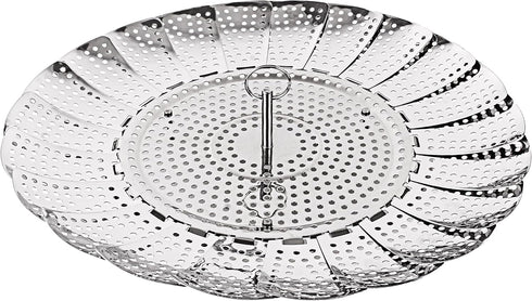BergHOFF Steamer Basket 7" to 11" - Stainless Steel 18/8 Foldable & Expandable, Dishwasher Safe, Fits Most Pots and Pans