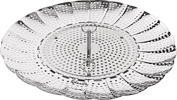 BergHOFF Steamer Basket 7" to 11" - Stainless Steel 18/8 Foldable & Expandable, Dishwasher Safe, Fits Most Pots and Pans